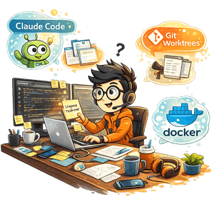 Multitasking Like a Pro: Claude Code, Git Worktrees, and Docker